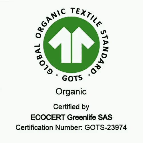 GOTS-Label: Organic, certified by ECOCERT Greenlife SAS, Certification Number GOTS-23974